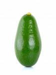 Green Avocado Isolated On The White Background Stock Photo