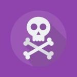 Halloween Flat Icon. Crossbones And Skull Stock Photo