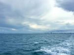 Landscape Of Sea With Boat And Fishing Boat And Blue Sky Stock Photo