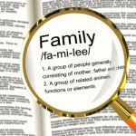 Family Definition Magnifier Stock Photo