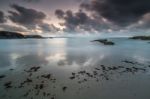 The Sunsets In The Sea Of The Coasts And Beaches Of Galicia And Asturias  Stock Photo