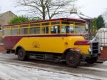 Stanley, County Durham/uk - January 20 : Old Bus At The North Of Stock Photo