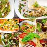 Healthy And Tasty Italian Food Collage Stock Photo