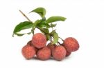 Fresh Lychees Stock Photo