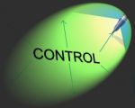 Controlling Management Shows Controller Interface And Head Stock Photo