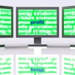 Profit Monitors Means Revenue Earnings And Return Stock Photo