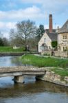 Scenic View Of Lower Slaughter Village In The Cotswolds Stock Photo