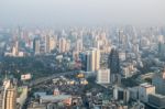 View Of Bangkok Cityscape, Bangkok The Capital City Of Thailand Stock Photo