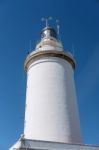 View Of The Lighthouse In Malaga Stock Photo