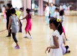 Blurred Of Children In Dancing Class Stock Photo