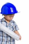 Dream Of The Child's Future Career  (engineer) Stock Photo