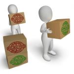 Approved Rejected  Boxes Mean Product Testing Quality Control Stock Photo