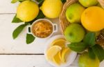 Sweet Lemon Jam From The Organic Garden Stock Photo