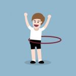 Hula Hoop Exercise Stock Photo