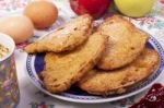 Golden Slices Of Bread Stock Photo