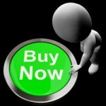 Buy Now Button Shows Purchasing And Online Shopping Stock Photo