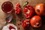 Pomegranate Fruit Healthy Food Fresh Organic Stock Photo