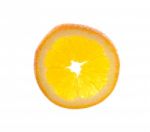 Slice Orange Isolated On White Background Stock Photo