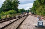 Bluebell Steaming Into East Grinstead Station Stock Photo