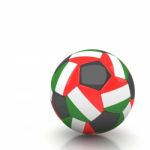 Italy Flag Soccer Ball Isolated Dark Background Stock Photo