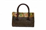 Bamboo Wicker Bag Stock Photo