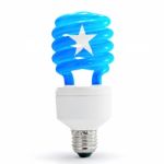 Flag Of  Somalia On Bulb Stock Photo