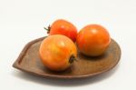 Tomato On White Background Stock Photo