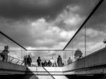 Millennium Bridge And St Pauls Cathedral Stock Photo