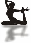 Young Woman Practicing Yoga Stock Photo