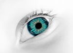 Eye Blue Electric Stock Photo