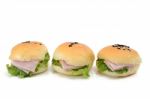 Mini Hamburgers Stock Photo