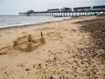 Sandcastle On The Beach At Southwold Stock Photo