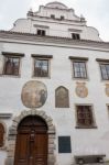 View Of A Traditional Building In Krumlov Stock Photo