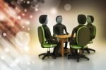 3d People In Business Meeting Stock Photo