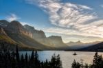 Wild Goose Island Saint Mary Lake Stock Photo