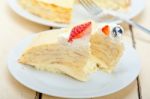 Crepe Pancake Cake Stock Photo