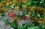 Christmas Ornaments Background Stock Photo