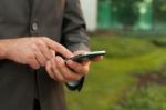 Businessman With The Smart Phone Stock Photo