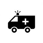 Ambulance Alert Icon  Illustration On White Backgrou Stock Photo