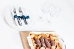 Beef Olives With Vegetables Stock Photo