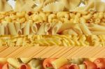 Closeup Of Raw Pasta Stock Photo