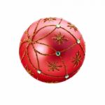 Luxurious Red Christmas Ball Stock Photo