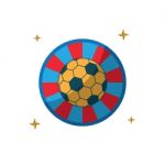 Soccer Ball Circle Sport Flat Design Icon  Illustration Stock Photo