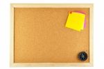 Sticky Note Pinned Stock Photo