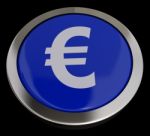 Euro Symbol Button Stock Photo