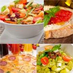 Healthy Vegetarian Vegan Food Collage Stock Photo