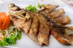 Thai Food Name Deep Fried Snapper With Sweet Fish Sauce Stock Photo