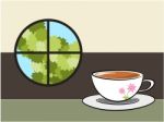 Coffee And Background Illustration Stock Photo