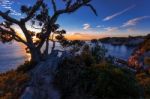 Sunrise At Te Pare Point Stock Photo