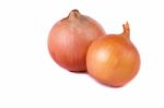 Onion On White Stock Photo